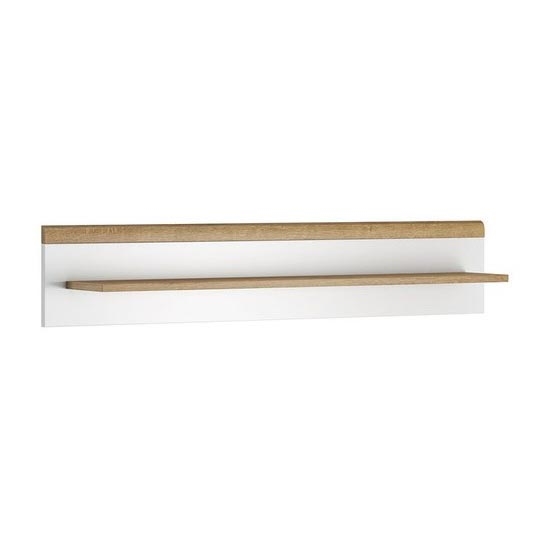 Zidna polica PRIME 12x104 cm hrast riviera/bijela