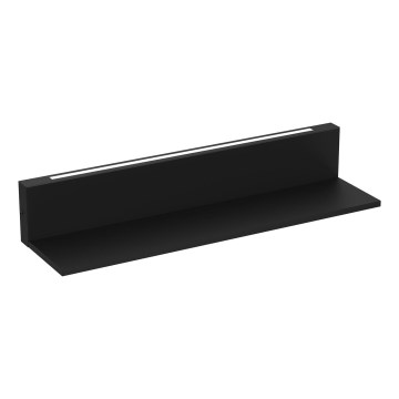 Zidna polica s LED rasvjetom SHELF 10x60 cm crna