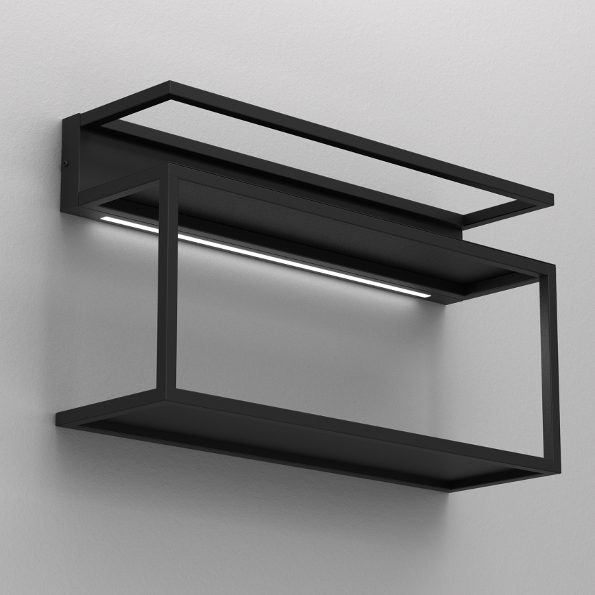 Zidna polica s LED rasvjetom SHELF 33x60 cm crna