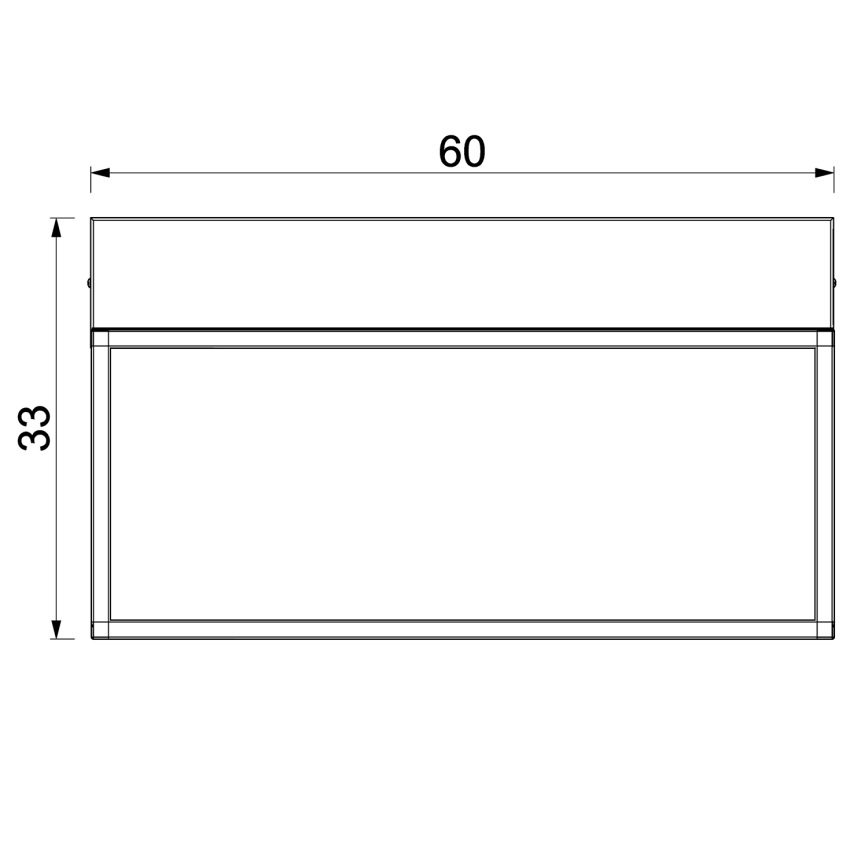 Zidna polica s LED rasvjetom SHELF 33x60 cm crna