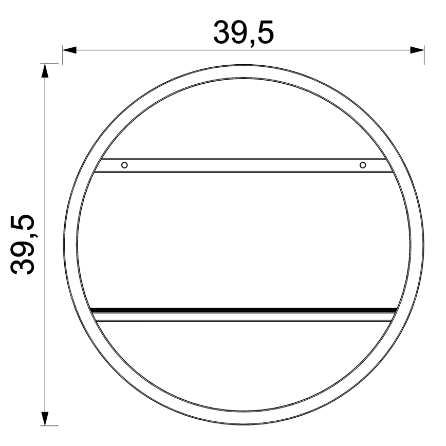 Zidna polica SHELF pr. 39,5 cm hrast