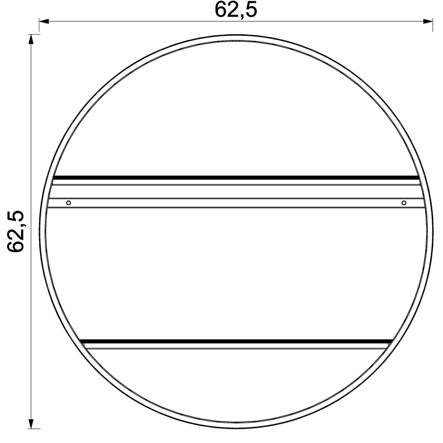Zidna polica SHELF pr. 62,5 cm hrast