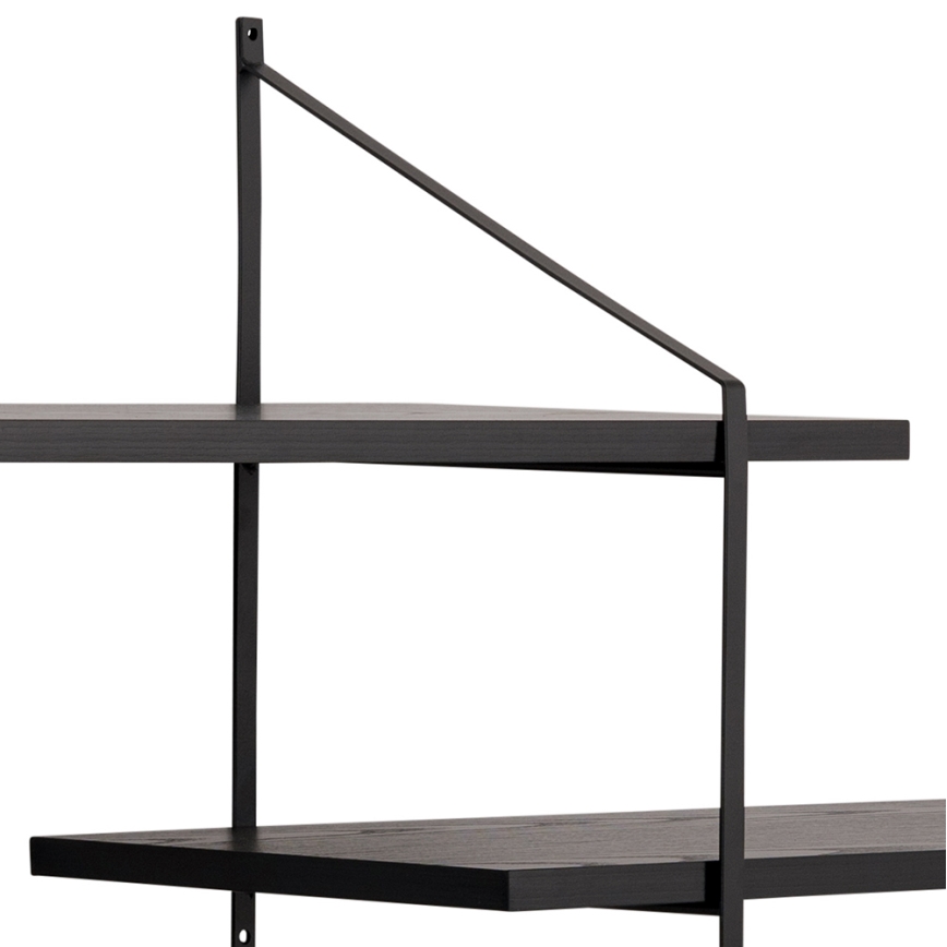 Zidna polica TOCO 191x79 cm crna