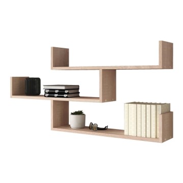 Zidna polica TRIO 119x55x18 cm hrast sonoma