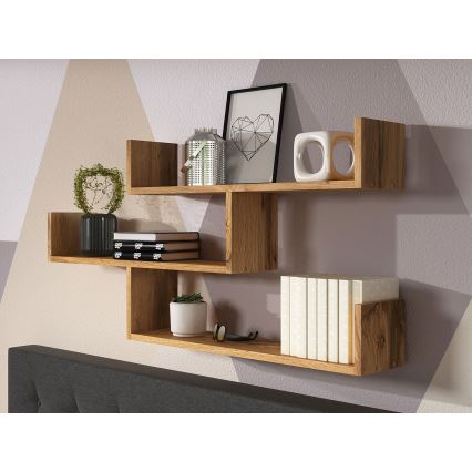Zidna polica TRIO 55x119 cm hrast wotan
