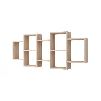 Zidna polica TRIO 65x161 cm hrast sonoma