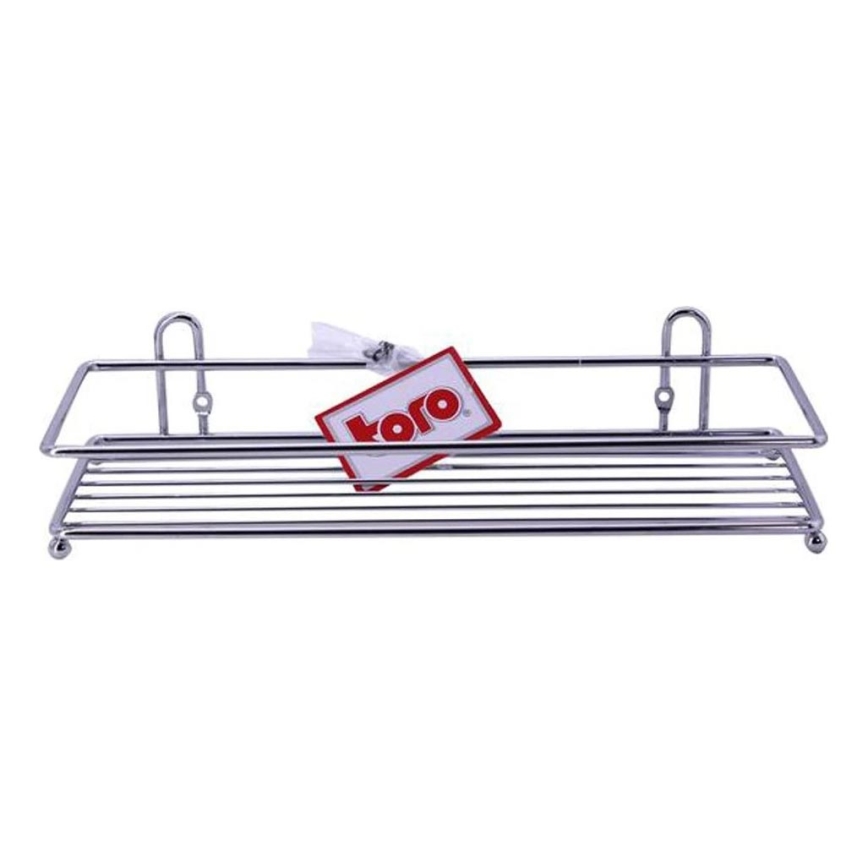Zidna polica za tuš 10x30 cm sjajni krom