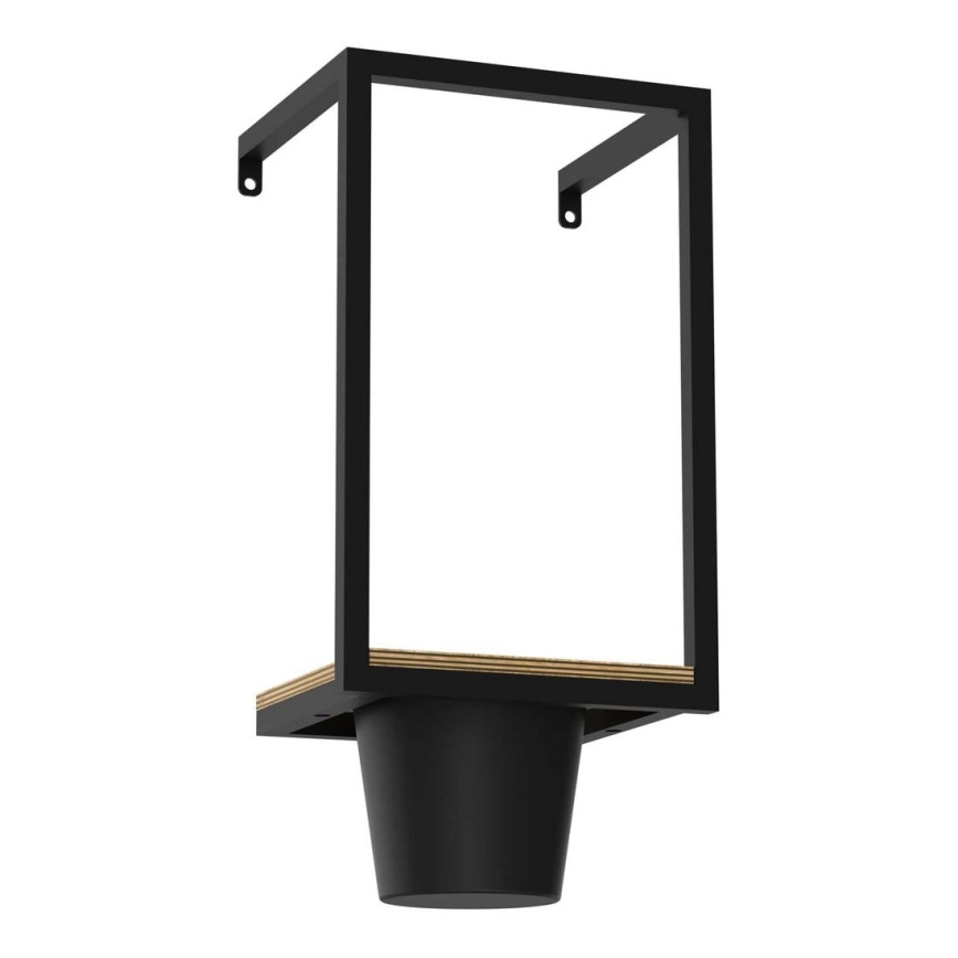 Zidna posuda za cvijeće 38x18 cm crna