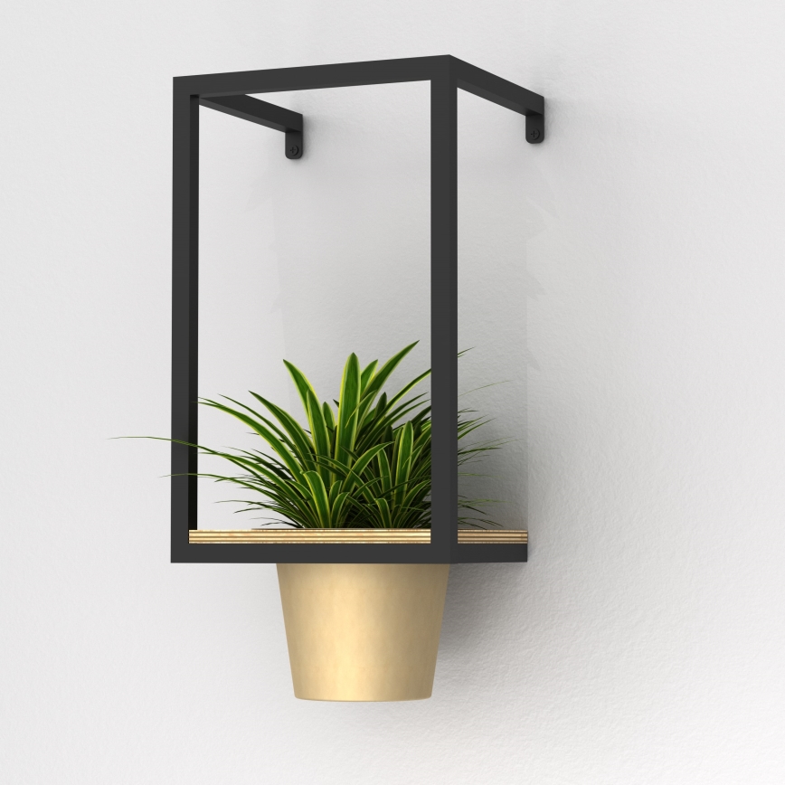 Zidna posuda za cvijeće 38x18 cm zlatna