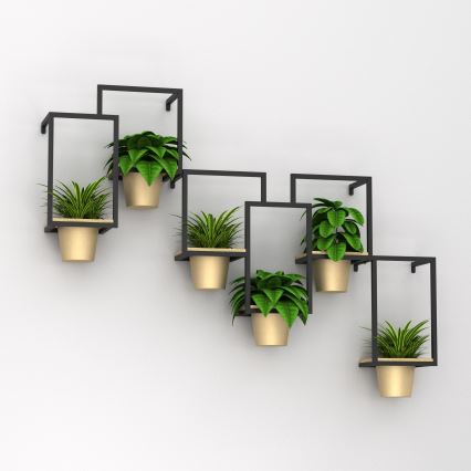 Zidna posuda za cvijeće 46x53 cm zlatna