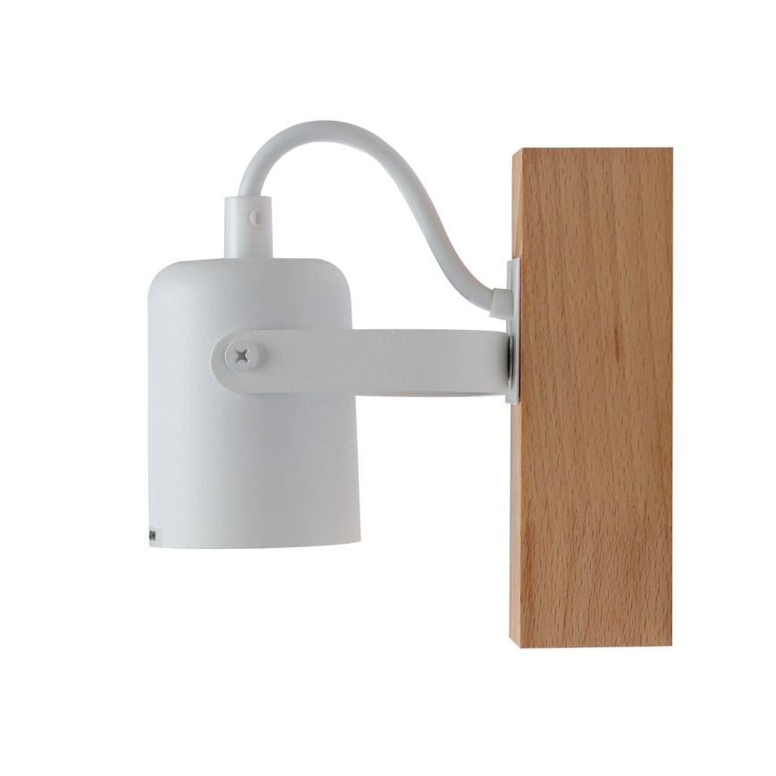 Zidna reflektorska svjetiljka 1xGU10/50W/230V bukva/bijela