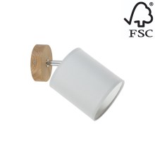 Zidna reflektorska svjetiljka APRILLIA 1xE27/25W/230V hrast siva – FSC certificirano