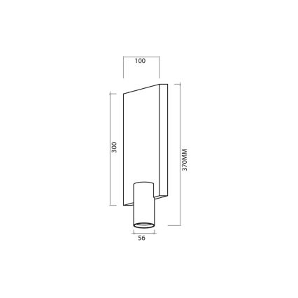 Zidna reflektorska svjetiljka GENESIS 1xGU10/8W/230V crna
