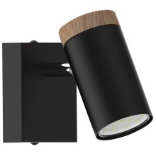 Zidna reflektorska svjetiljka LAGOS 1xGU10/15W/230V crna/smeđa