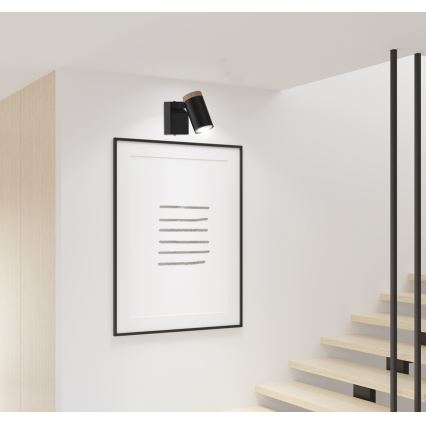 Zidna reflektorska svjetiljka LAGOS 1xGU10/15W/230V crna/smeđa