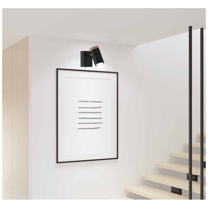 Zidna reflektorska svjetiljka LAGOS 1xGU10/15W/230V crna/smeđa