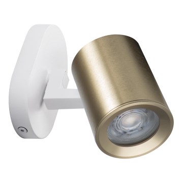 Zidna reflektorska svjetiljka LAURIN 1xGU10/10W/230V mesing/bijela