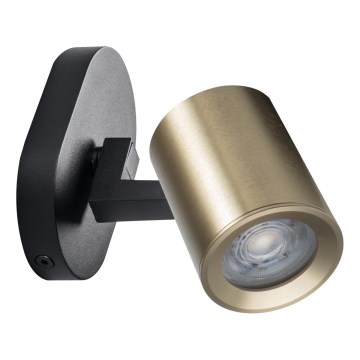 Zidna reflektorska svjetiljka LAURIN 1xGU10/10W/230V mesing/crna