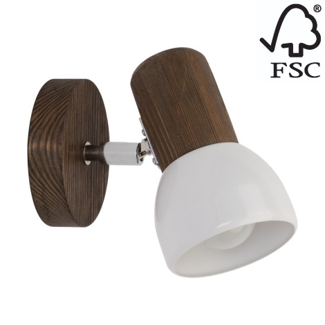 Zidna reflektorska svjetiljka NEL 1xE27/15W/230V orah – FSC certificirano