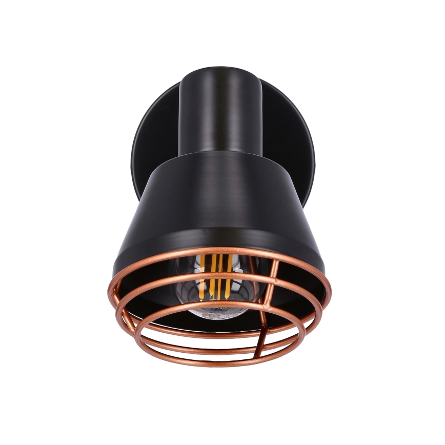 Zidna reflektorska svjetiljka NERIA 1xE14/40W/230V crna/bakrena