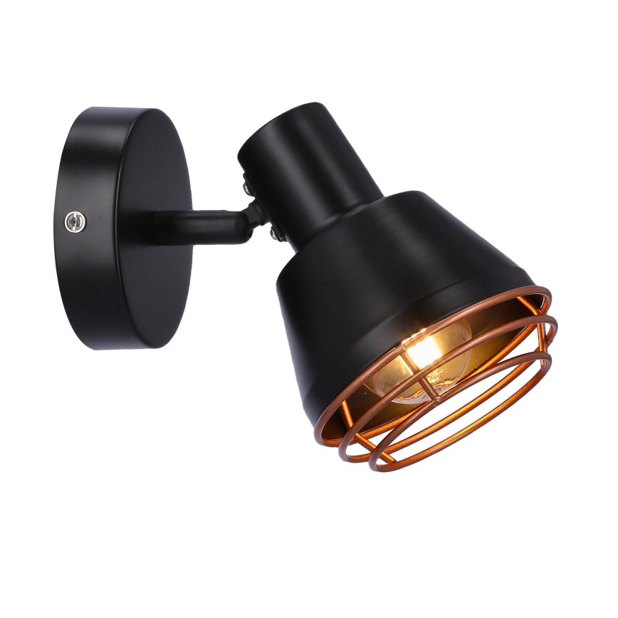 Zidna reflektorska svjetiljka NERIA 1xE14/40W/230V crna/bakrena