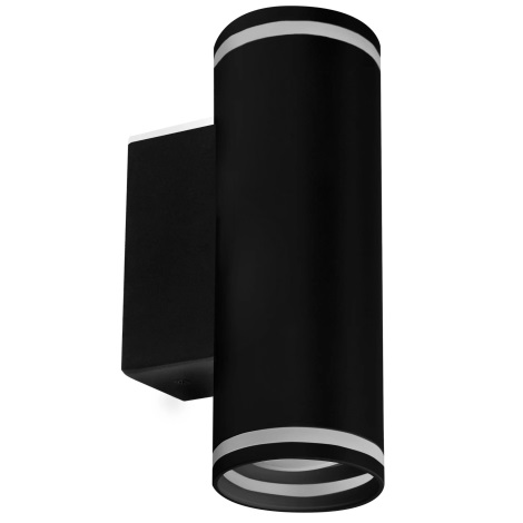 Zidna reflektorska svjetiljka PARIS 2xGU10/10W/230V IP20 crna