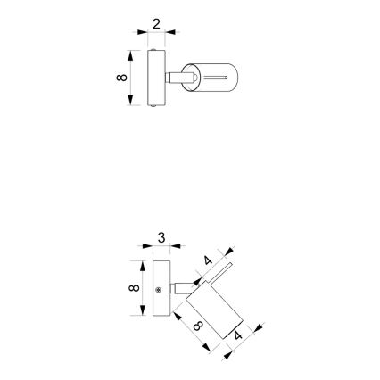 Zidna reflektorska svjetiljka PRESTON 1xGU10/MR11/40W/230V bijela/zlatna