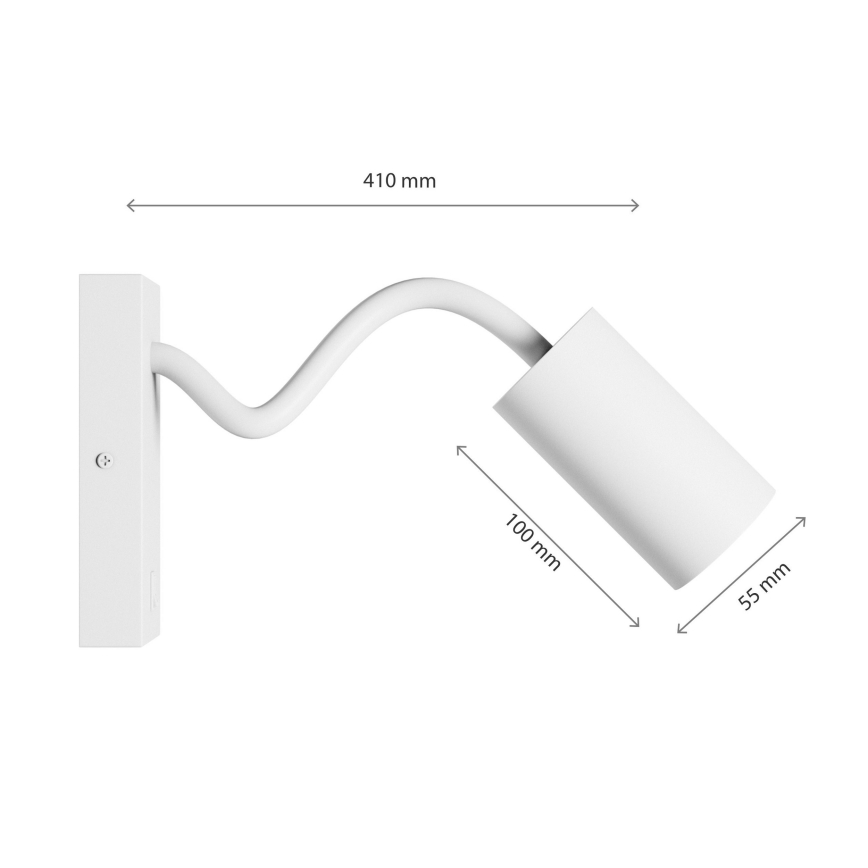 Zidna reflektorska svjetiljka SQUALLA VARIOSA 1xGU10/10W/230V bijela