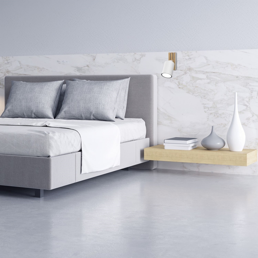 Zidna reflektorska svjetiljka TERRA 1xGU10/8W/230V bijela/hrast