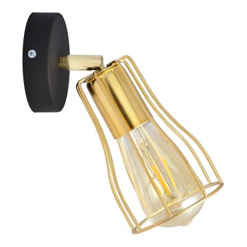 Zidna reflektorska svjetiljka TUBE 1xE27/15W/230V zlatna/crna