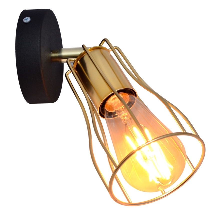 Zidna reflektorska svjetiljka TUBE 1xE27/15W/230V zlatna/crna