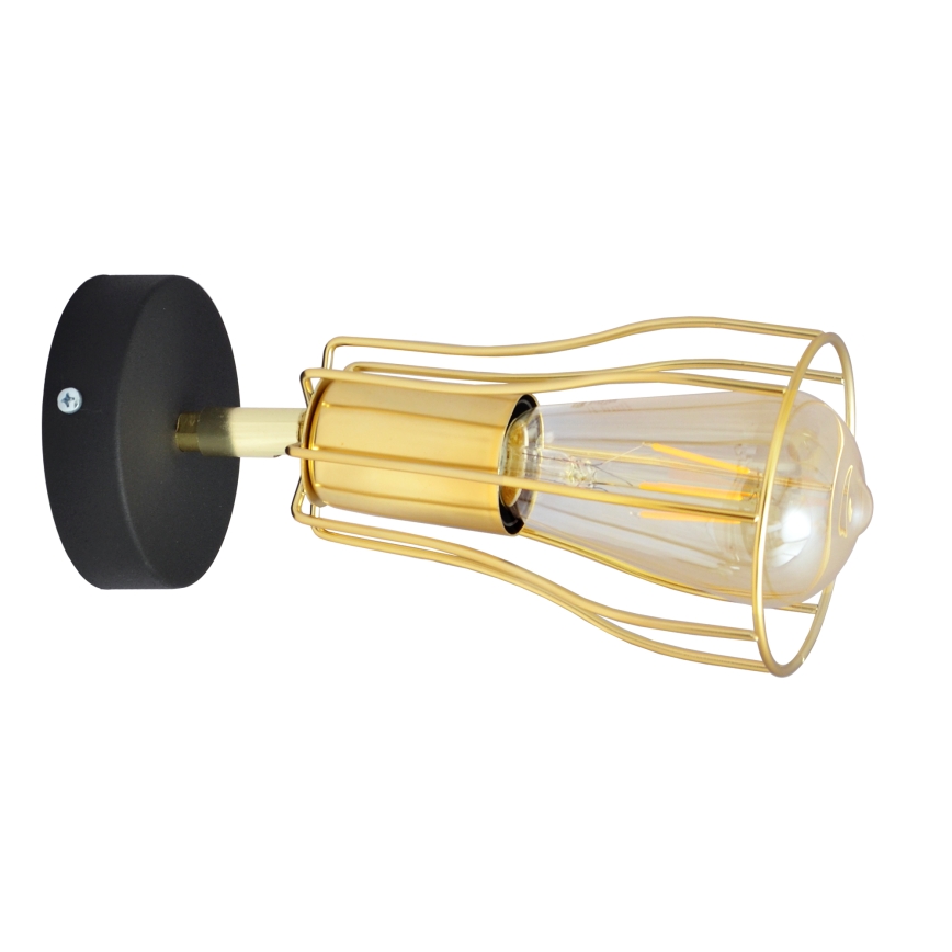 Zidna reflektorska svjetiljka TUBE 1xE27/15W/230V zlatna/crna