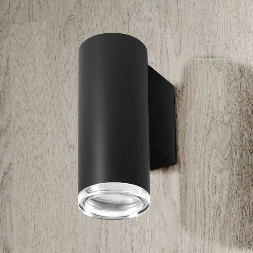 Zidna reflektorska svjetiljka za kupaonicu TURYN 1xGU10/10W/230V IP44 crna