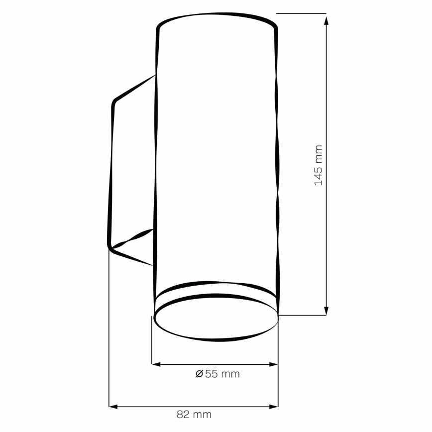 Zidna reflektorska svjetiljka za kupaonicu TURYN 1xGU10/10W/230V IP44 crna
