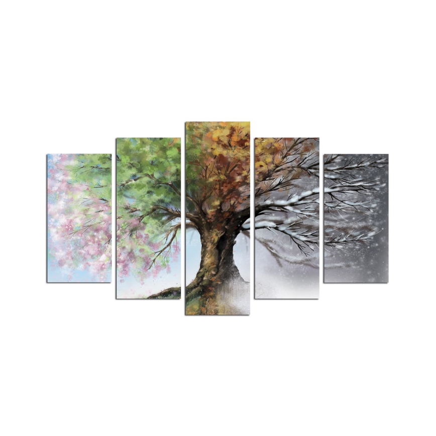 Zidna slika 5 kom 110x60 cm stablo