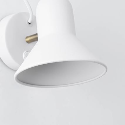 Zidna spot svjetiljka ASTAMA 1xE27/40W/230V bijela/mesing