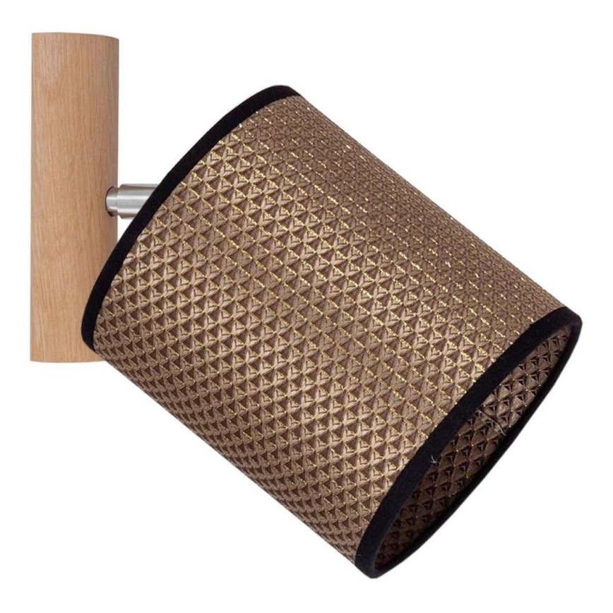 Zidna spot svjetiljka BENITA 1xE27/25W/230V smeđa/hrast