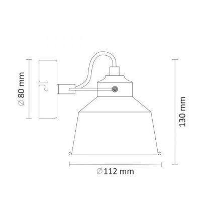 Zidna svjetiljka 1xE14/8W/230V