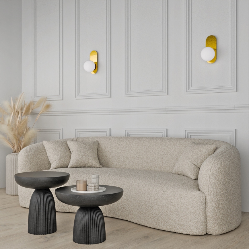 Zidna svjetiljka 1xE27/40W/230V zlatna/bijela