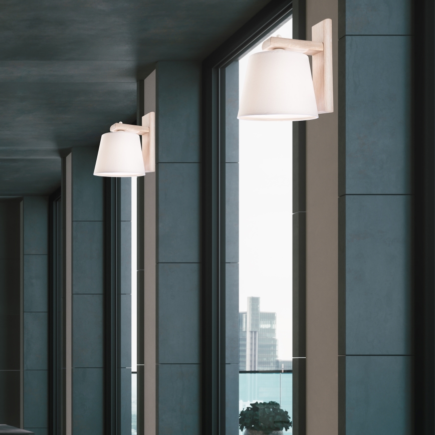 Zidna svjetiljka 1xE27/60W/230V hrast - FSC certificirano