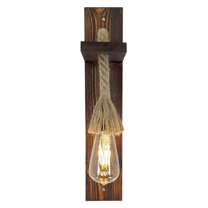Zidna svjetiljka AHSAP 1xE27/40W/230V borovina, orah