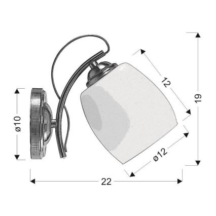 Zidna svjetiljka AMBA 1xE27/40W/230V