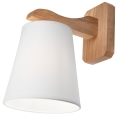 Zidna svjetiljka ANDREA 1xE27/60W/230V hrast/bijela