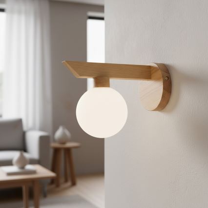 Zidna svjetiljka ANTONIO 1xG9/5W/230V hrast/bijela