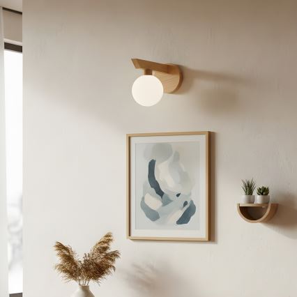 Zidna svjetiljka ANTONIO 1xG9/5W/230V hrast/bijela