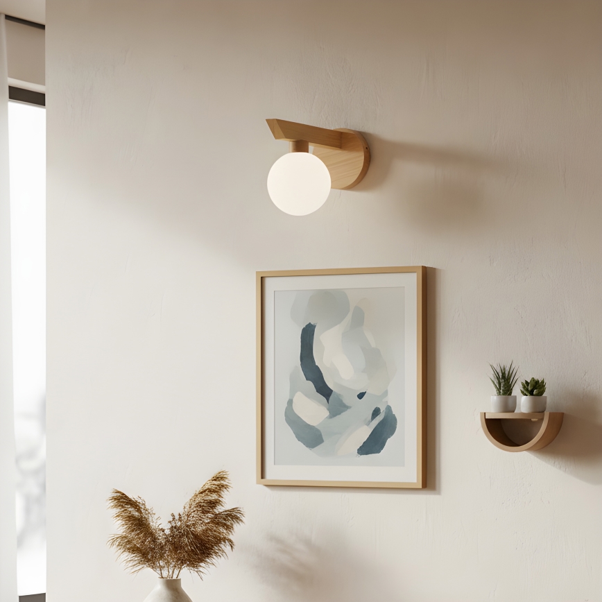 Zidna svjetiljka ANTONIO 1xG9/5W/230V hrast/bijela