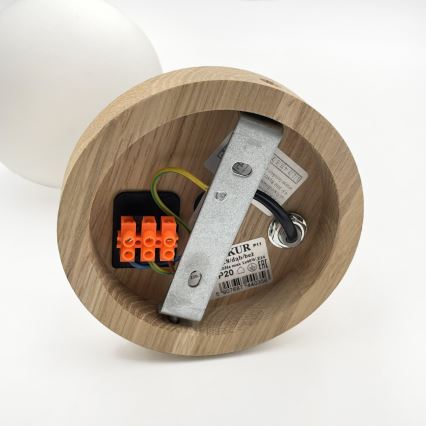 Zidna svjetiljka ANTONIO 1xG9/5W/230V hrast/bijela