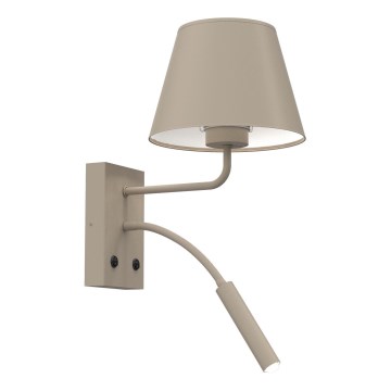 Zidna svjetiljka ARDEN 1xE27/15W/230V + 1xG9/8W bež