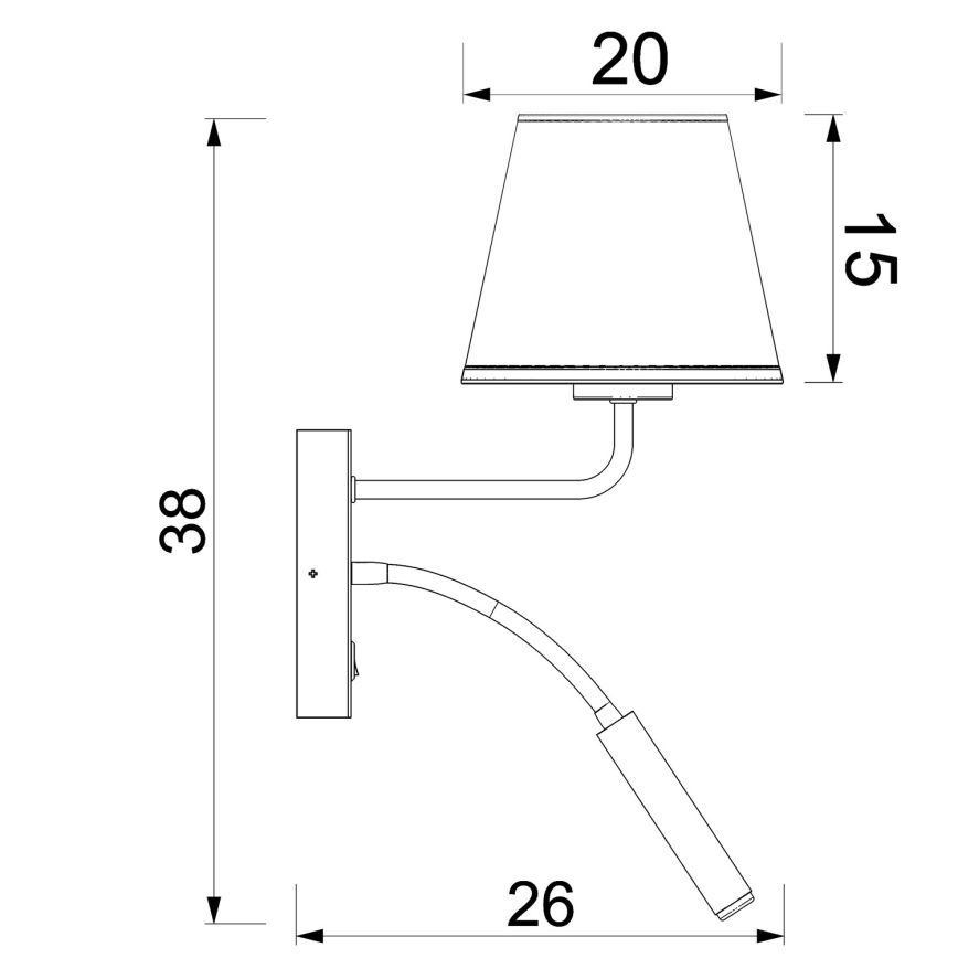 Zidna svjetiljka ARDEN 1xE27/15W/230V + 1xG9/8W bež