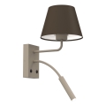 Zidna svjetiljka ARDEN 1xE27/15W/230V + 1xG9/8W bežna/smeđa